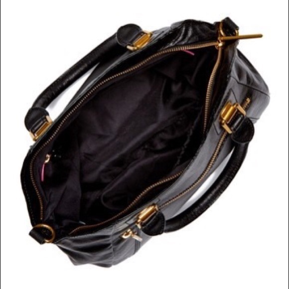 ELLIOT LUCCA Faro Satchel Black W Crossbody Strap - Picture 9 of 12